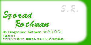 szorad rothman business card